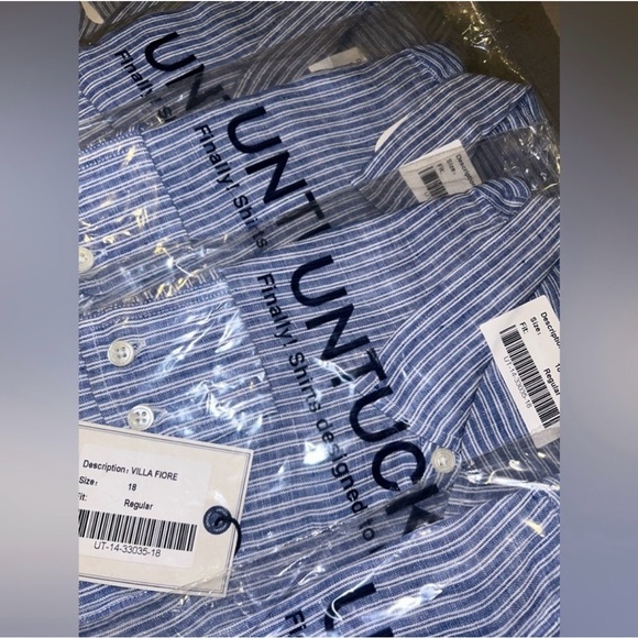 Untuckit Women’s Villa Fiore Striped Button Down - Picture 2 of 2